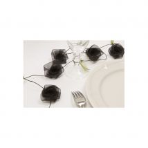 Guirlande de roses noires en organza