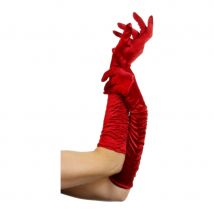 gants long rouge femme séductrice (Rouge)