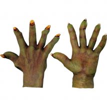 Gants mains de monstre vertes
