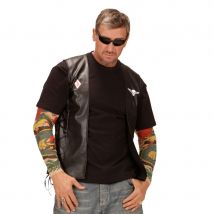 Gilet noir de biker (M)