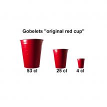 Gobelets "original cup" rouges (20 X 25cl)
