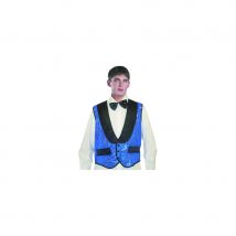 Gilet pailleté de bleu (L)