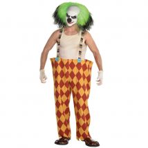 Grand pantalon de clown tueur avec perruque verte (M/L)