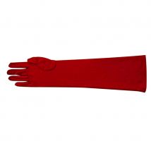 Gants polyester rouge de 40cm (ROUGE)