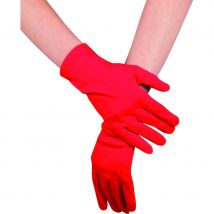 Gants rouges en polyester (ROUGE)