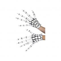 Gants squelettes avec longs doigts (Blanc)