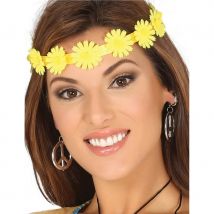 Headband avec fleurs jaunes pour adulte
