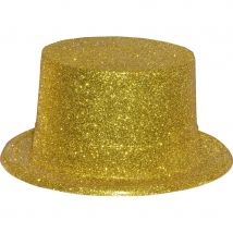 Haut de forme avec paillettes or (OR)