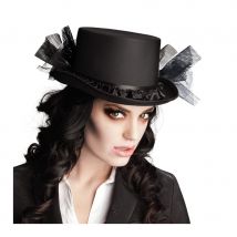Haut de forme noir de femme vampire