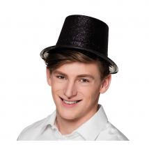 Haut de forme noir pailleté
