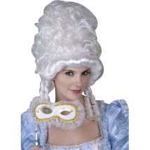 Haute perruque blanche baroque pour femme