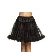 Jupon en voile noir mi-long pour adulte (Taille unique)