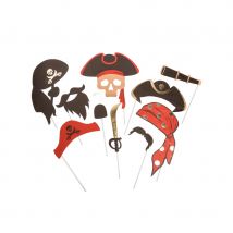 Kit photobooth 10 pièces thème pirate