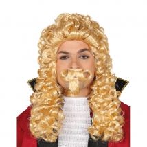 Kit perruque et moustache de Marquis blond adulte