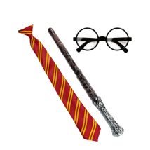 Kit sorcier Adulte Cravate Baguette Lunettes