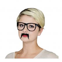 Lunettes avec moustaches noires et chainette