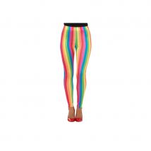 Leggings à rayures multicolores verticales (S)