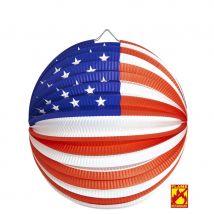 Lanterne boule drapeau Américain