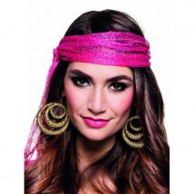 Large boucles d'oreilles effet Gipsy doré