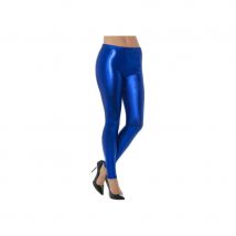 Legging bleu effet métallique (S)