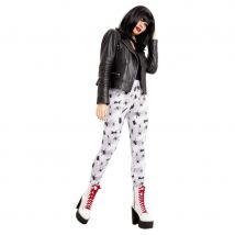 Legging blanc recouverts d'araignées (S)