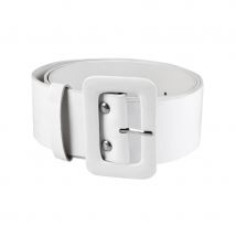 Large ceinture blanche avec boucle blanche
