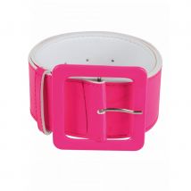 Large ceinture fluo rose pour femme 115cm