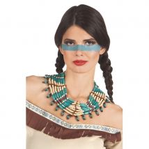 Large collier indien bleu