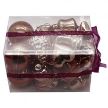 Lot de 20 décorations de noel marron chocolat (CHOCOLAT)