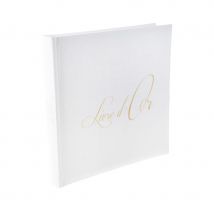 Livre d'or blanc imprimé doré, 24cm