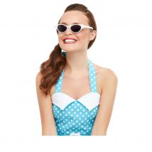 Lunettes de soleil papillon blanches pour femme