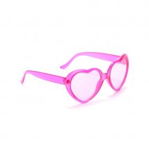 Lunettes en forme de coeur rose pour adulte