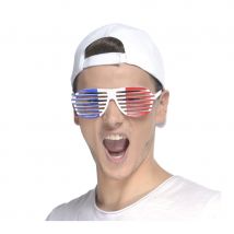 Lunettes grillage bleu blanc rouge