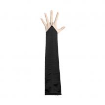 Longs gants noirs sans doigts