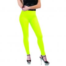 Legging jaune fluo taille adulte (Taille unique)