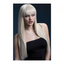 Longue perruque avec frange blonde (blonde)