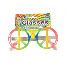 Lunettes peace and love multicolores