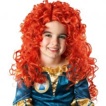 Longue perruque rousse frisee, mérida