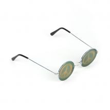 Lunettes rondes avec symbole peace and love