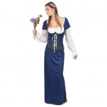 Longue robe bleue de bavaroise (Taille unique)