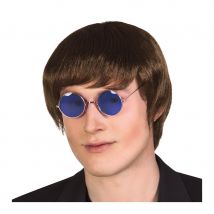 Lunettes rondes bleues style hippie
