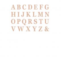 Lettres rose dorées adhésives de 13,5cm