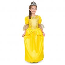 Longue robe jaune de princesse pour enfant (7/9 ans)