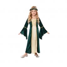Longue robe médiévale à manches bouffantes, enfant (5/6 ans)