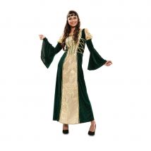 Longue robe médiévale avec manches bouffantes (M/L)