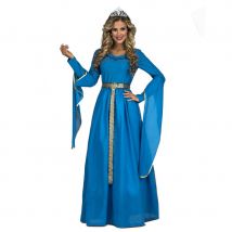 Longue robe médiévale bleue pour femme (M/L)