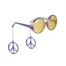 Lunettes rondes pendentifs peace and love