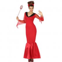 Longue robe rouge moulante de diablesse (M/L)