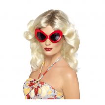 Lunettes rouge style années 70