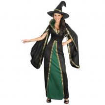 Longue robe verte et noire de sorcière (L)